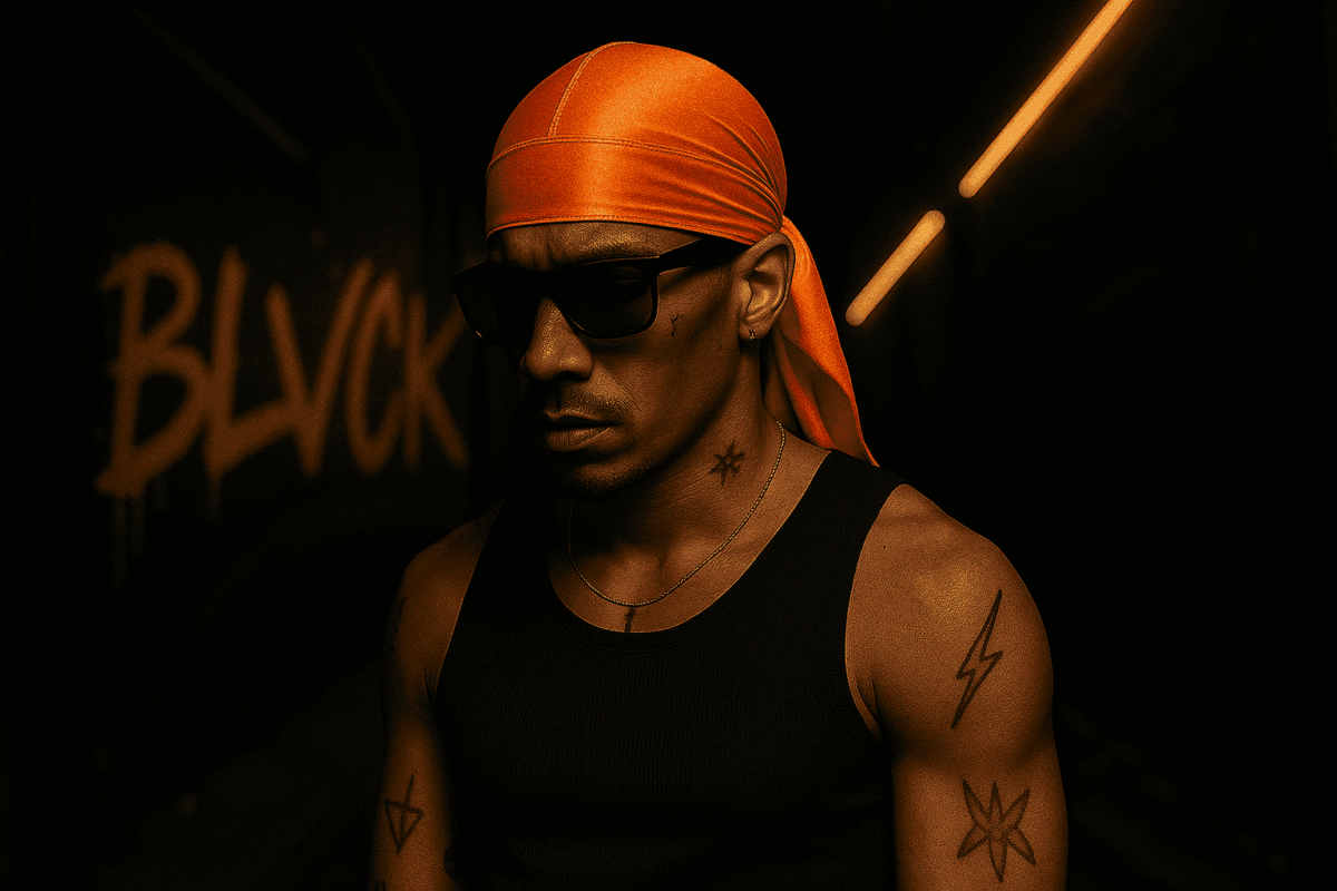 Orange Silk Durag - Image 1