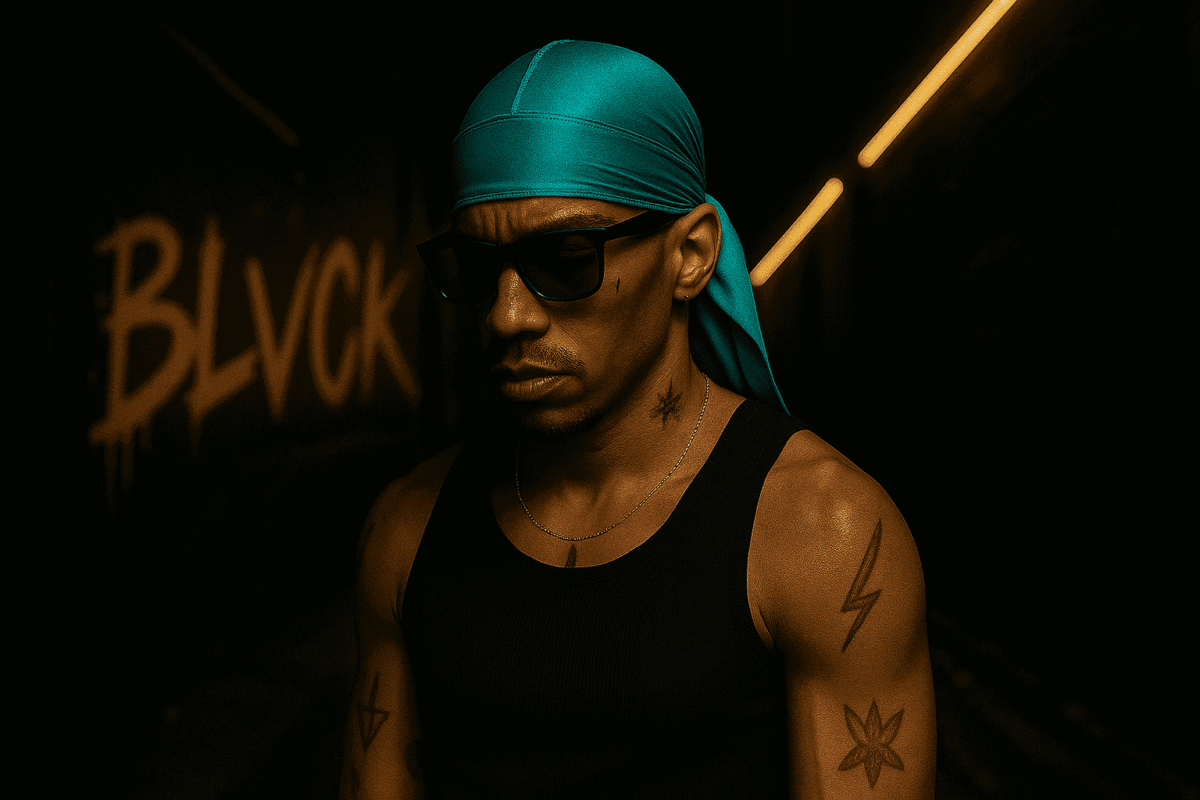 Turquoise Silk Durag - Image 1